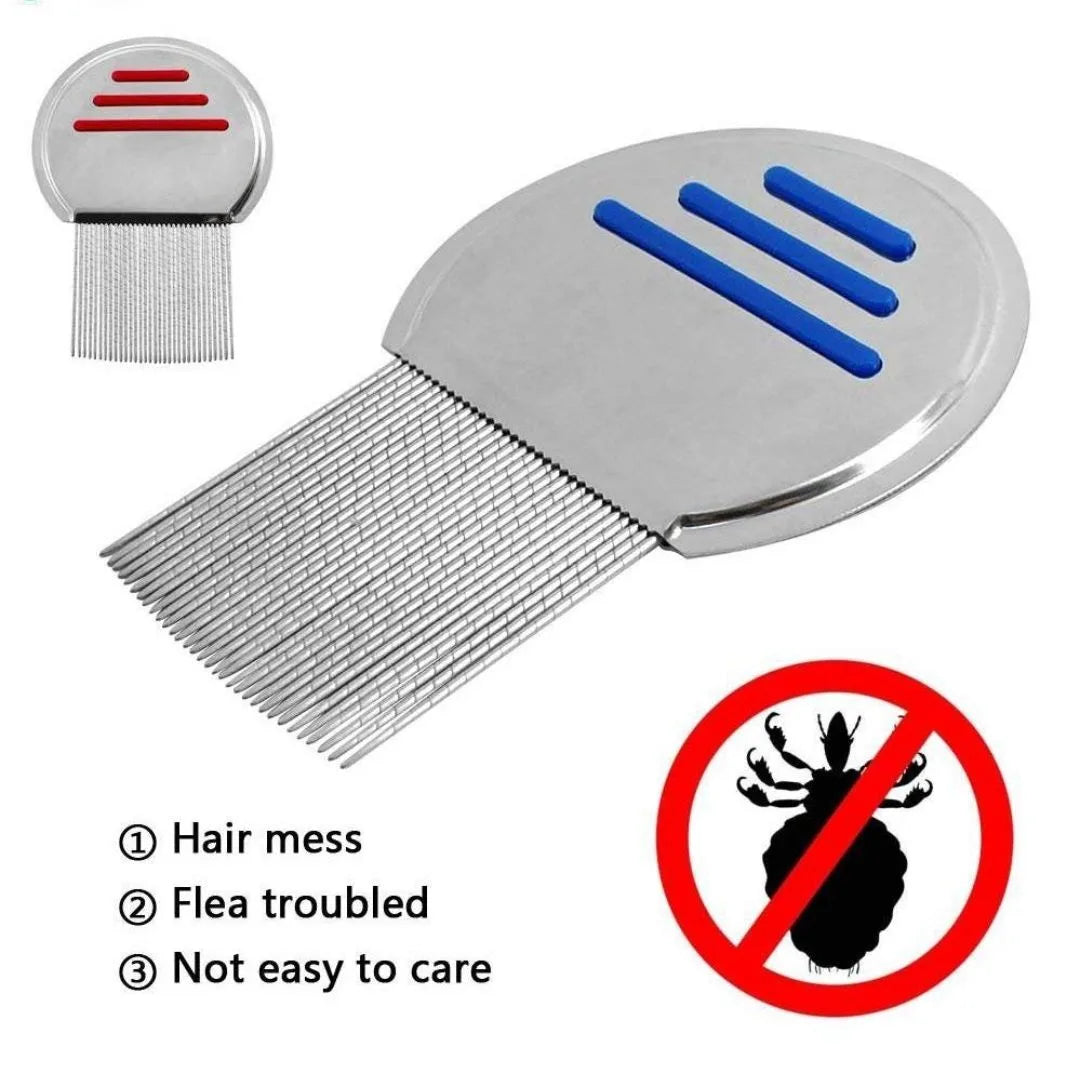 Stainless Steel Lice Comb with Spiral Teeth