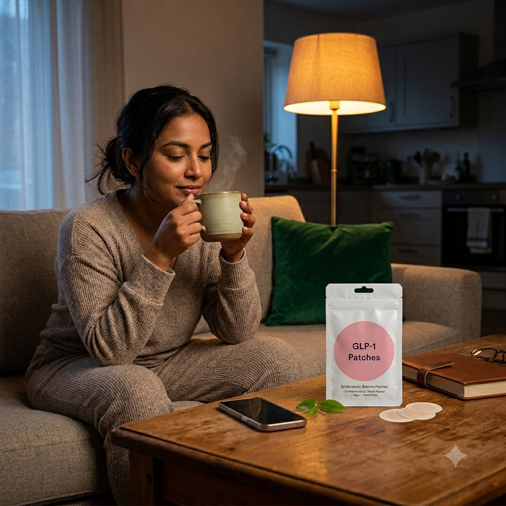 Relaxed evening at home with tea — kitchen untouched