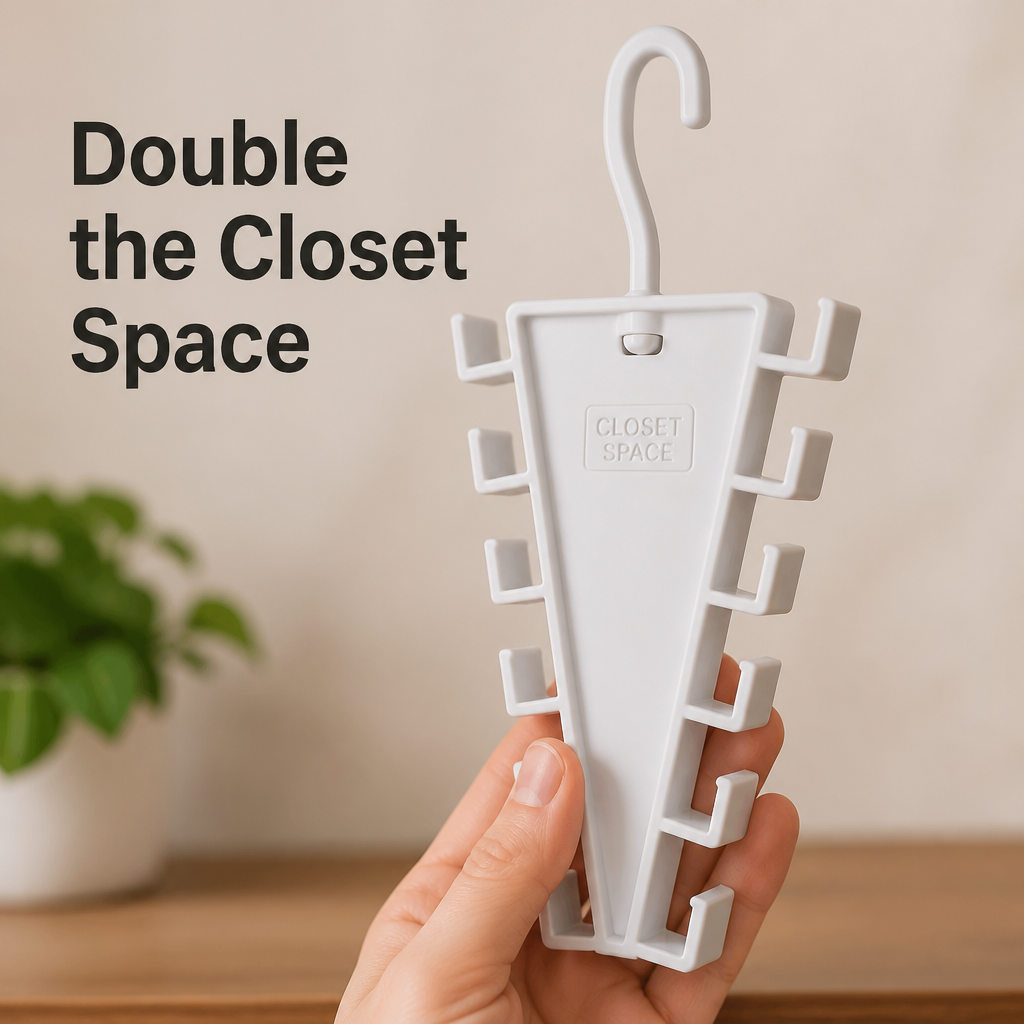 V-Shaped Closet Space Saver