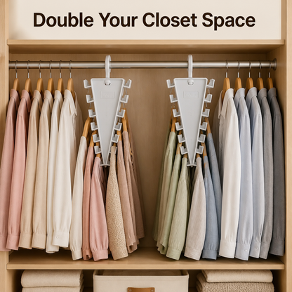 V-Shaped Closet Space Saver