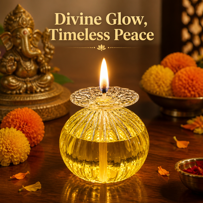 Modak Shape Glass Diya