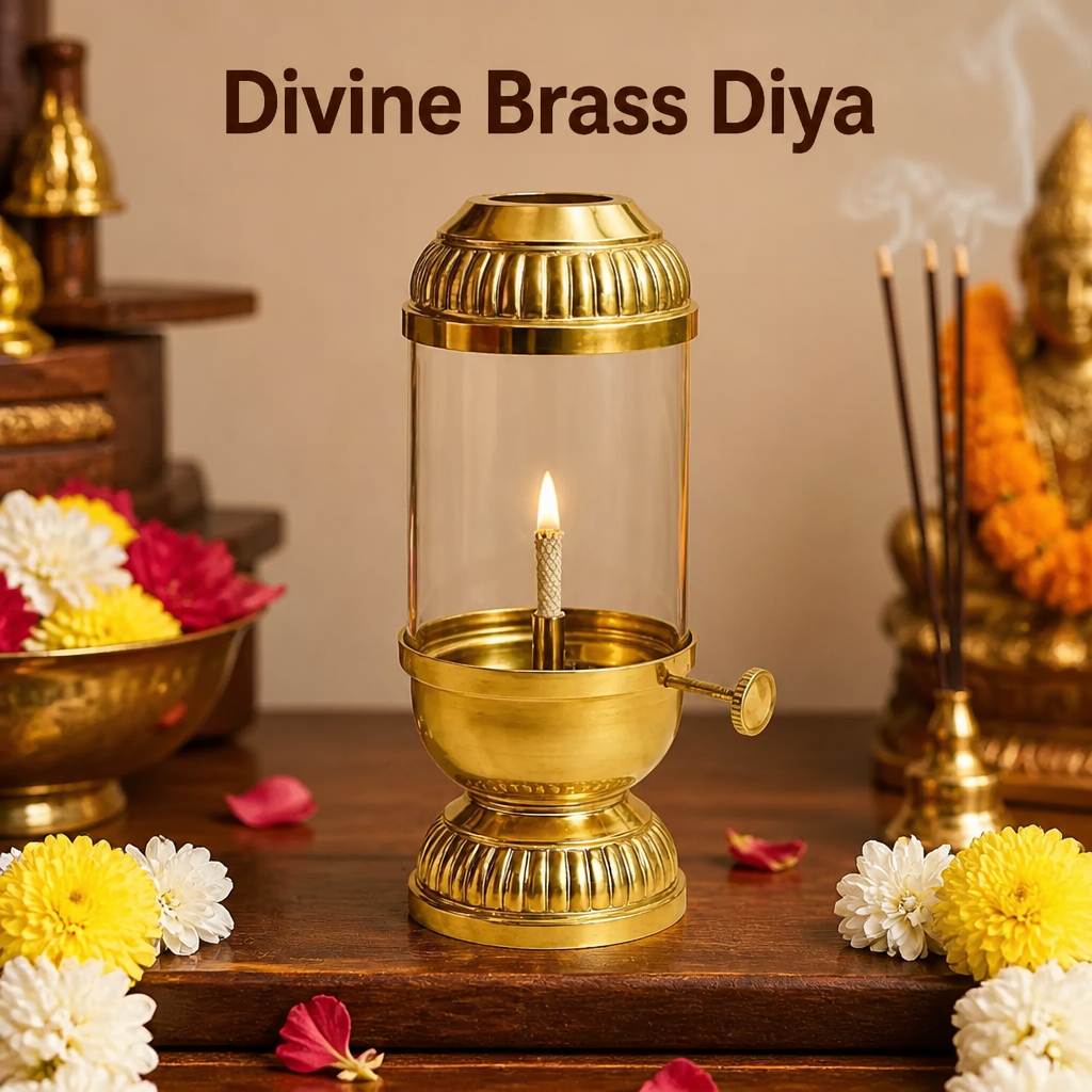 Adjustable Akhand Diya for Pooja