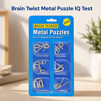 Brain Twist Metal Puzzle IQ Test