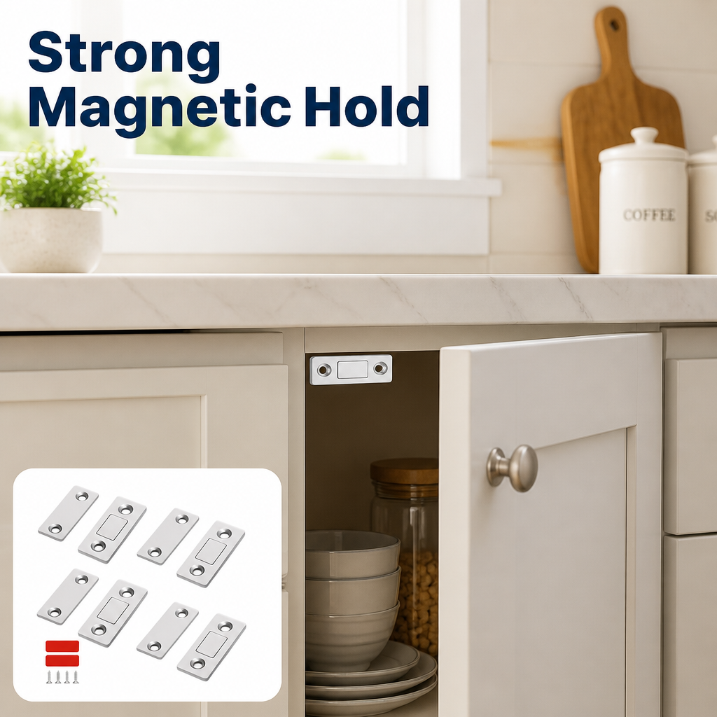 Ultra Thin Cabinet Magnetic Catch(Pack Of 4)
