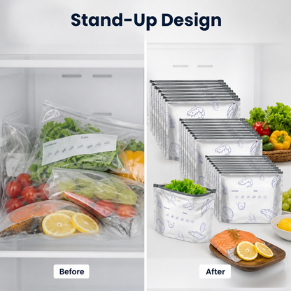 Reusable Foil Zip Lock Vacuum Food Storage Bag