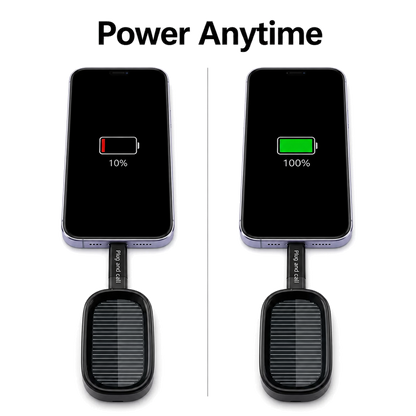 Solar Keychain Charger Powerbank (1200 mAh)