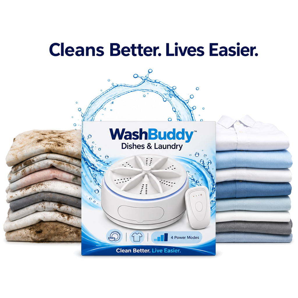 WashBuddy cleans dishes and laundry