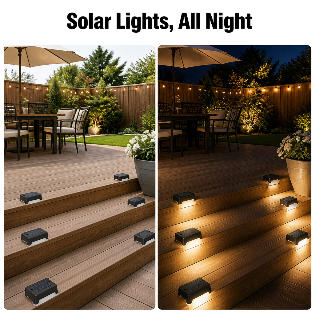 Solar Deck Lights (Pack Of 4)