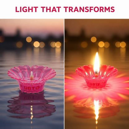 3D Reflection Oil Diya (Set Of 12 Pcs)