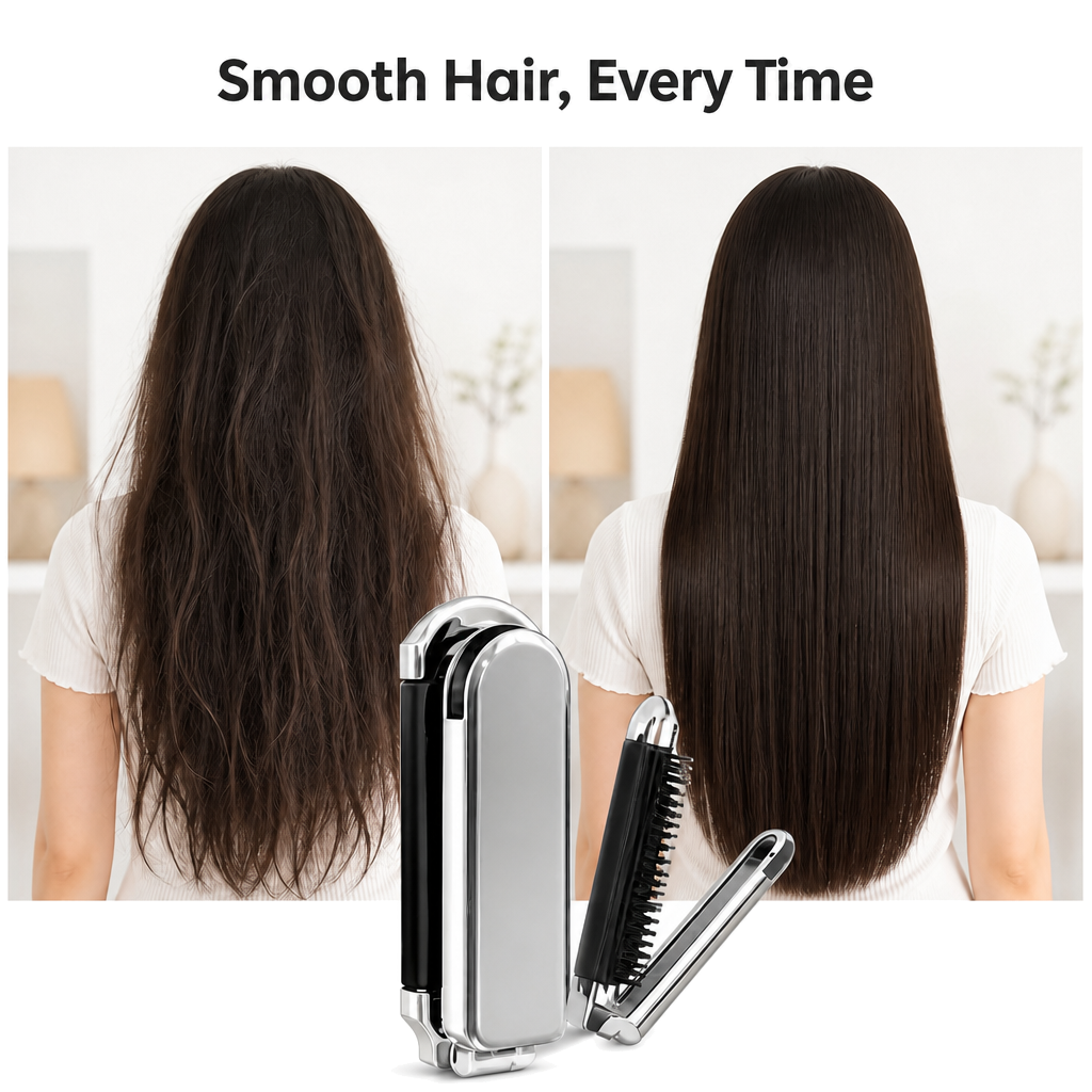 Mini Hair Brush With Mirror