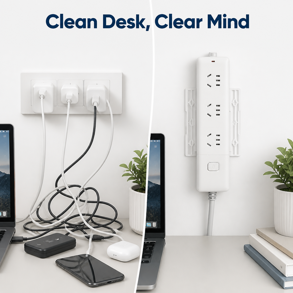 Self-Adhesive Power Strip Holder