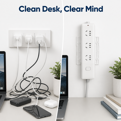 Self-Adhesive Power Strip Holder