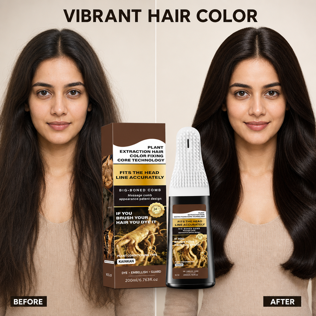 Natural Hair Dye with Comb Applicator