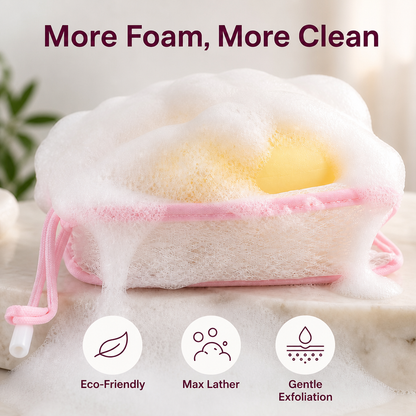 Bubble Foam Soap Net(Pack Of 4Pcs)