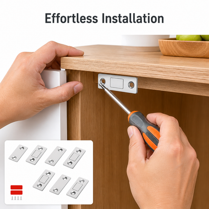 Ultra Thin Cabinet Magnetic Catch(Pack Of 4)
