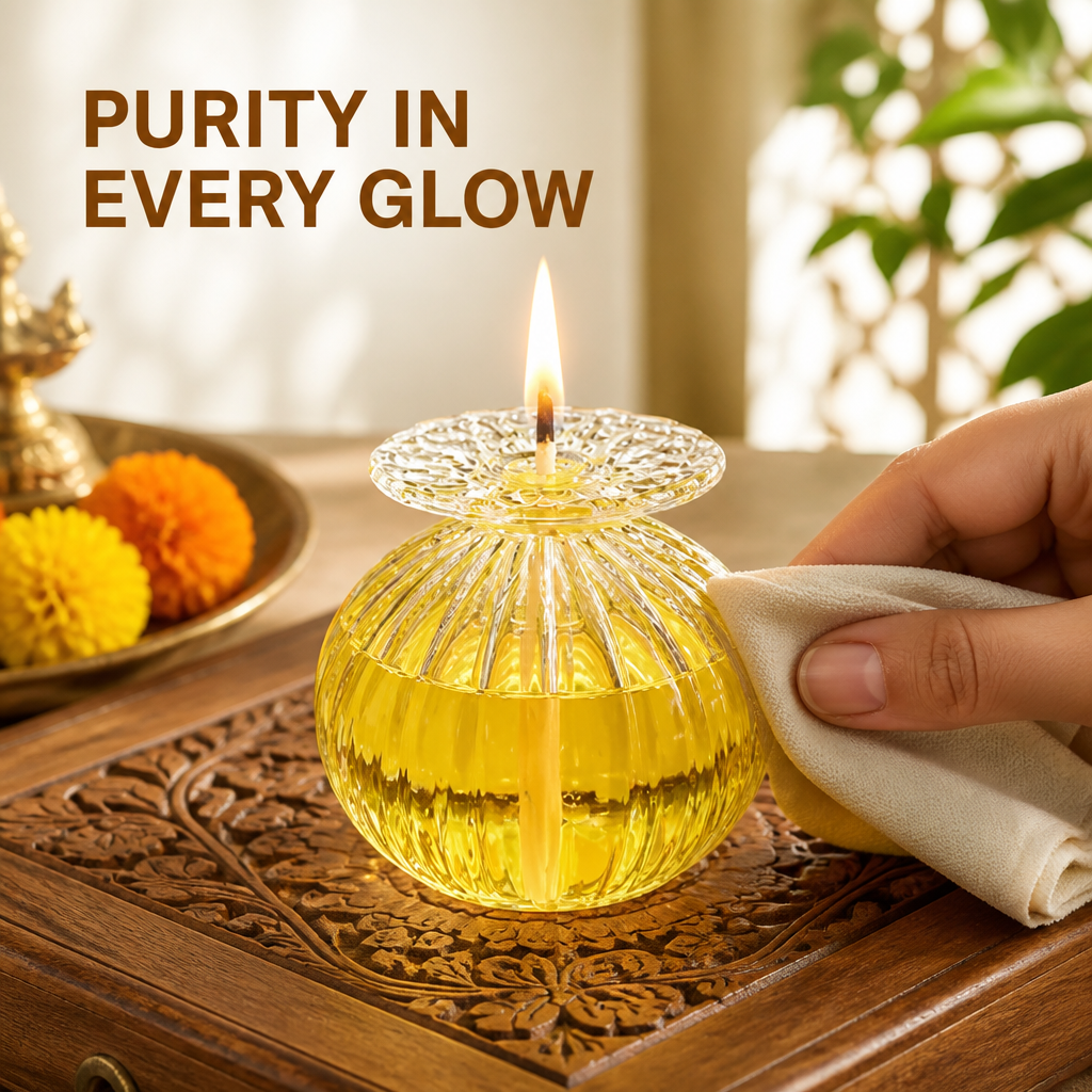 Modak Shape Glass Diya