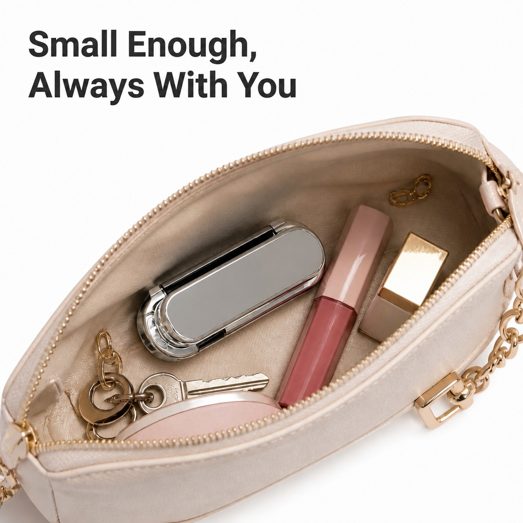 Mini Hair Brush With Mirror