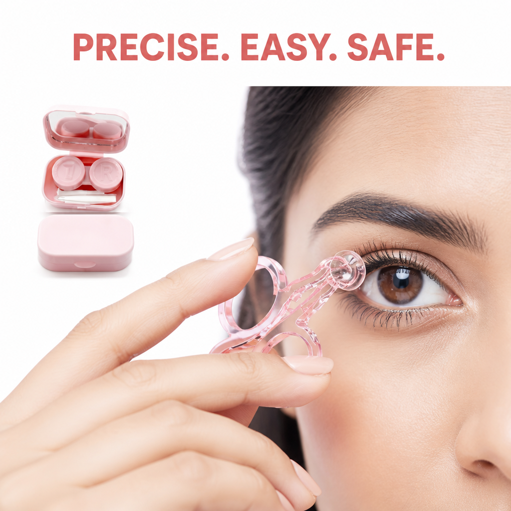 Applying a lens with the applicator