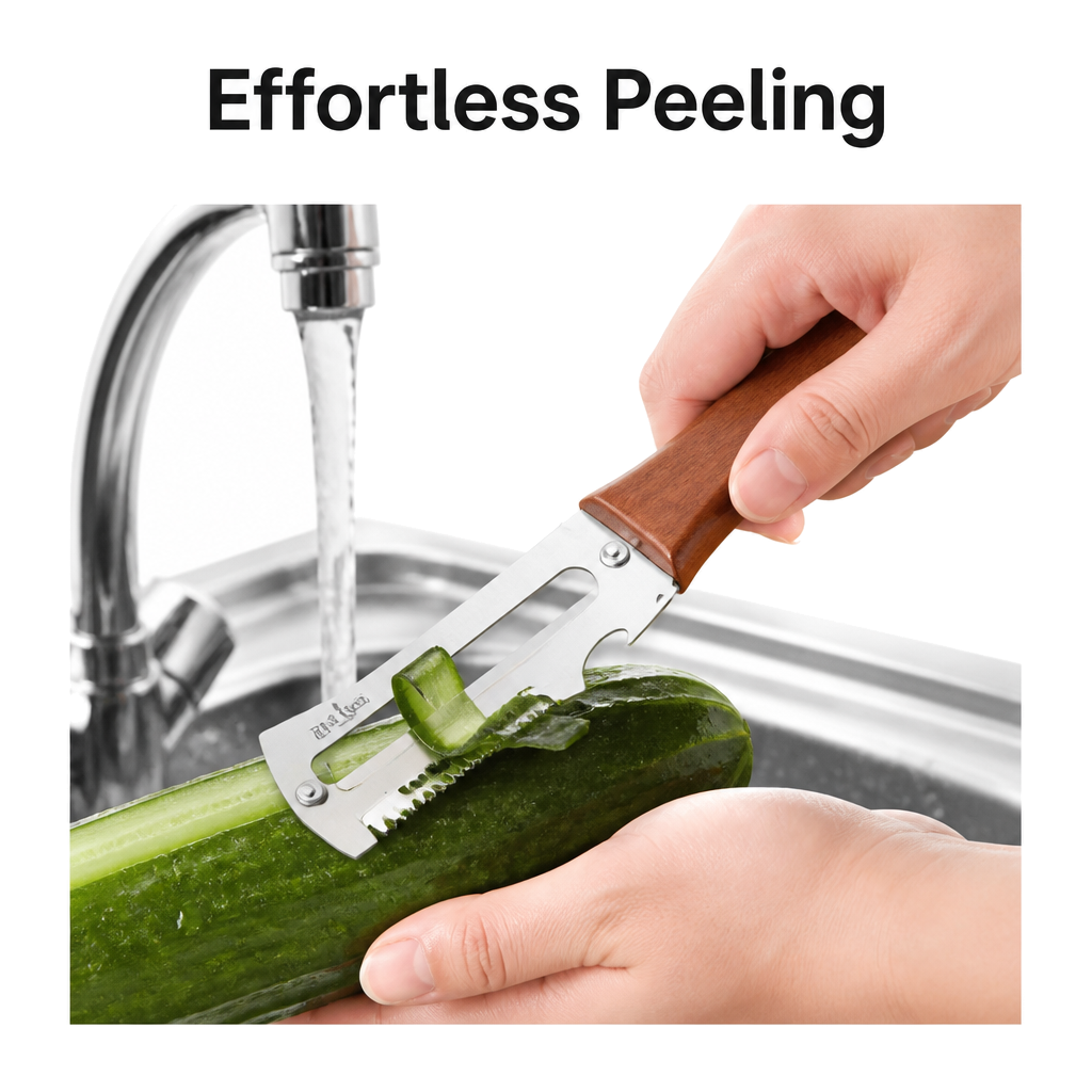 Wooden Handle Vegetable Peeler Knife