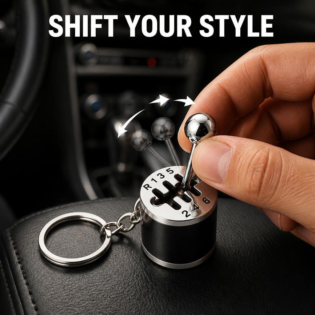 6 Speed Gear Shift Keychain