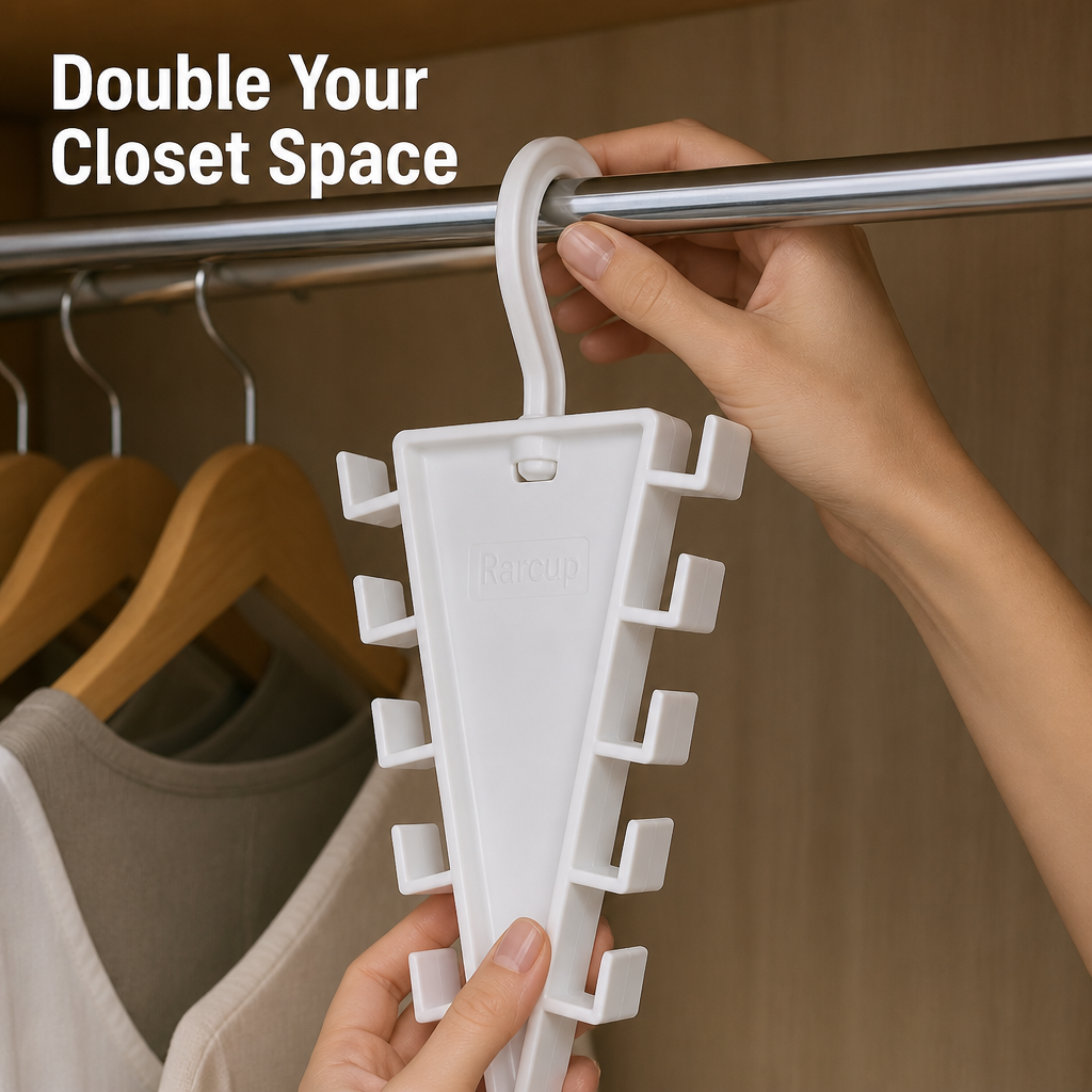 V-Shaped Closet Space Saver