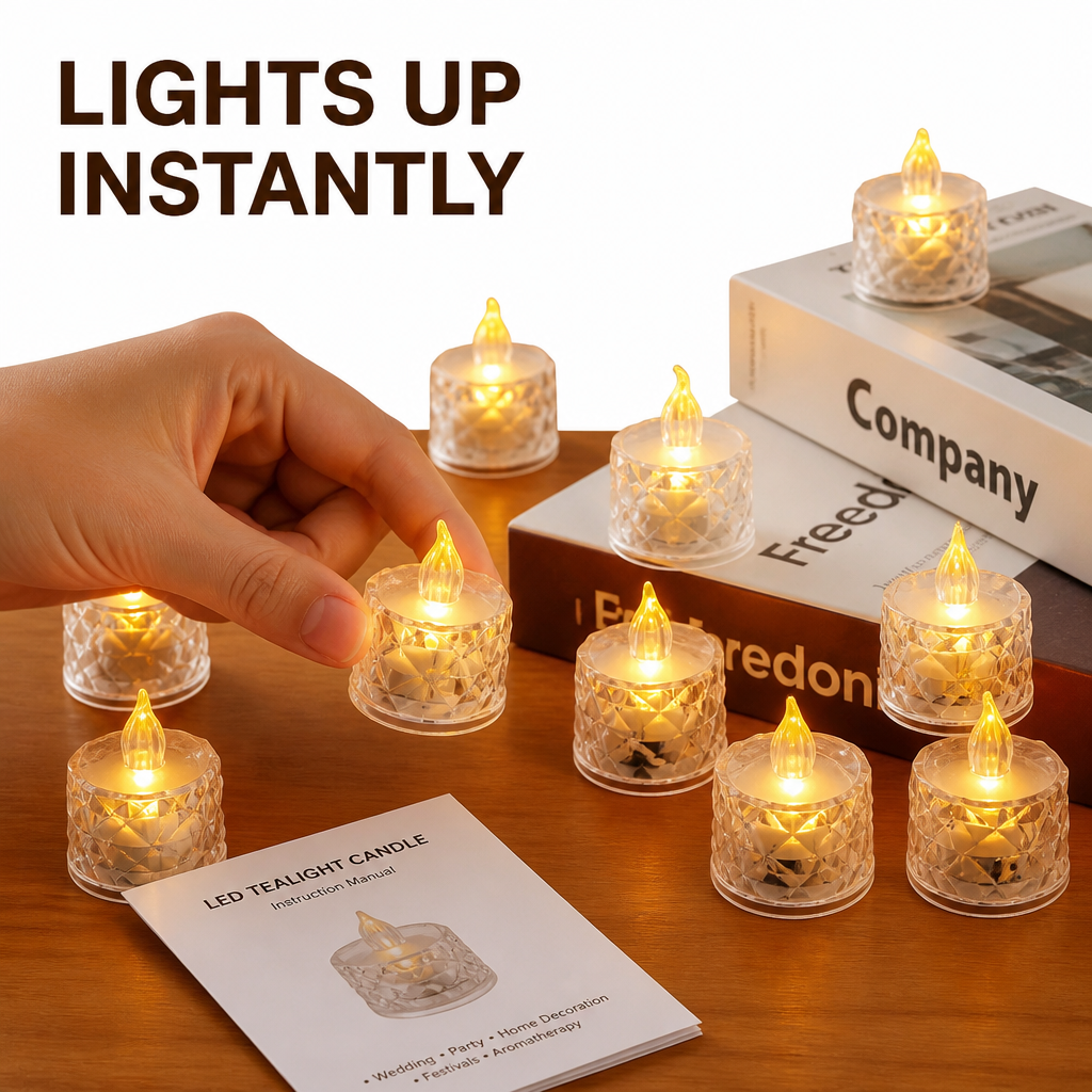 Crystal LED Light(Pack of 4Pcs)