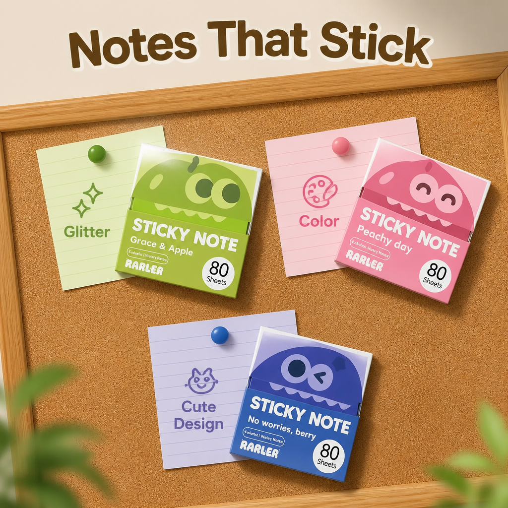Glitter Sticky Notes(Pack of 4)