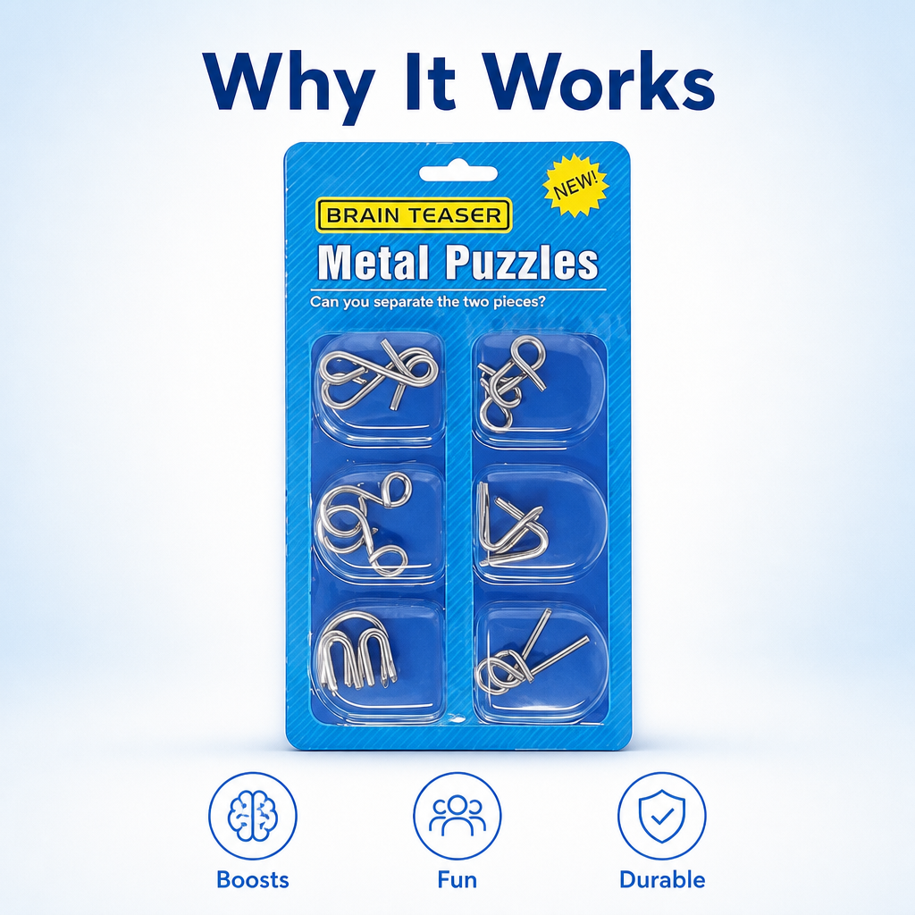 Brain Twist Metal Puzzle IQ Test