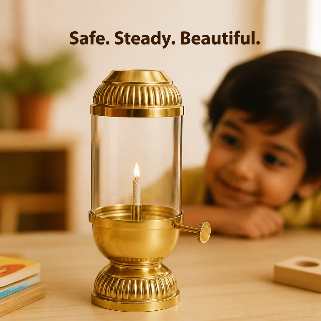 Adjustable Akhand Diya for Pooja