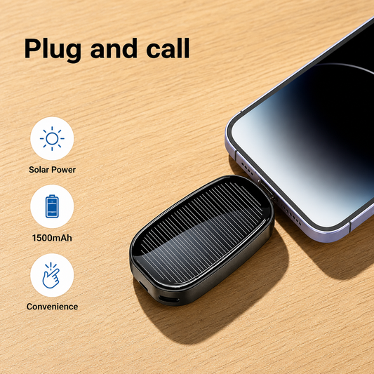 Solar Keychain Charger Powerbank (1200 mAh)