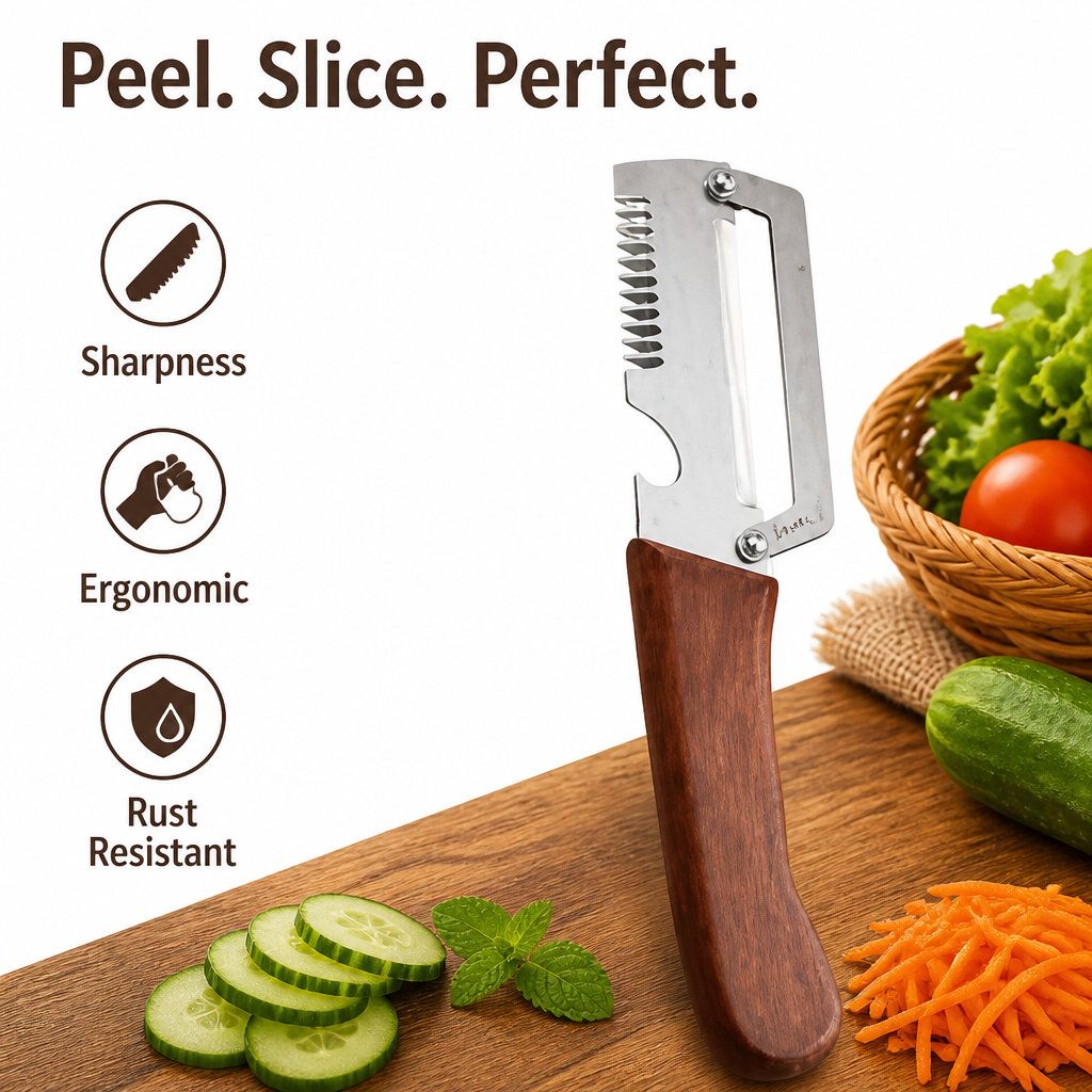 Wooden Handle Vegetable Peeler Knife