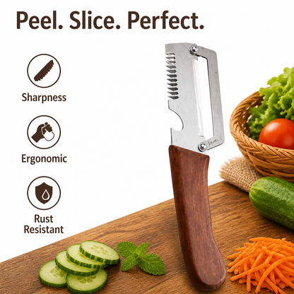 Wooden Handle Vegetable Peeler Knife