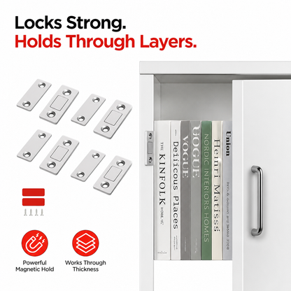 Ultra Thin Cabinet Magnetic Catch(Pack Of 4)