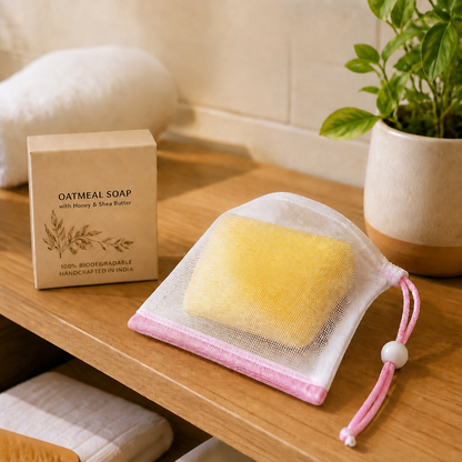 Bubble Foam Soap Net(Pack Of 4Pcs)