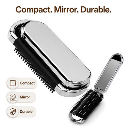 Mini Hair Brush With Mirror