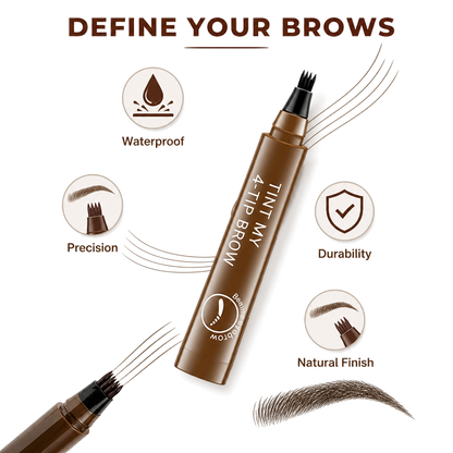 Waterproof 4 Points Eyebrow Pen(Pack Of 2)