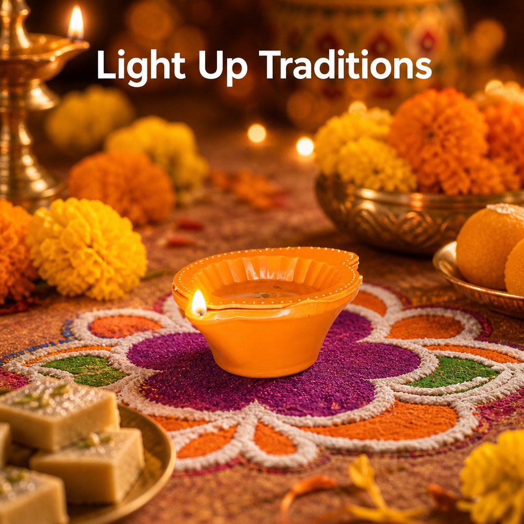 Water-Activated Light Diya(Set Of 6 Pcs)