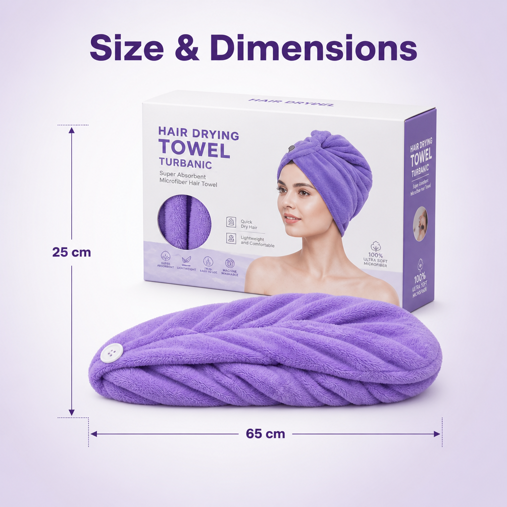 Microfiber Hair Drying Towel Turban