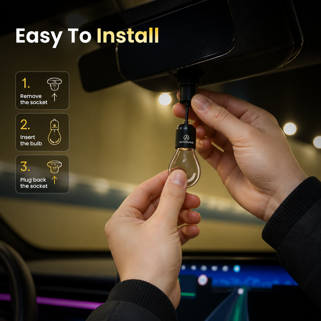 Ambient Soft Light Bulb Car Decor