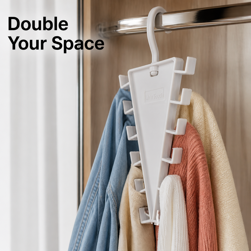 V-Shaped Closet Space Saver