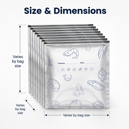 Reusable Foil Zip Lock Vacuum Food Storage Bag
