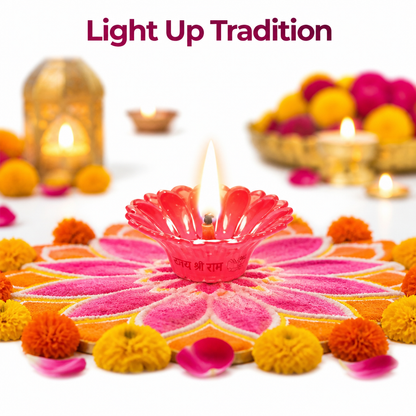 3D Reflection Oil Diya (Set Of 12 Pcs)