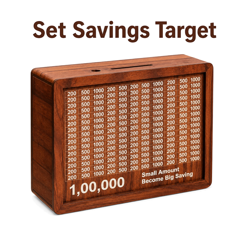 Savings Goal Money Box (₹1 Lakh)