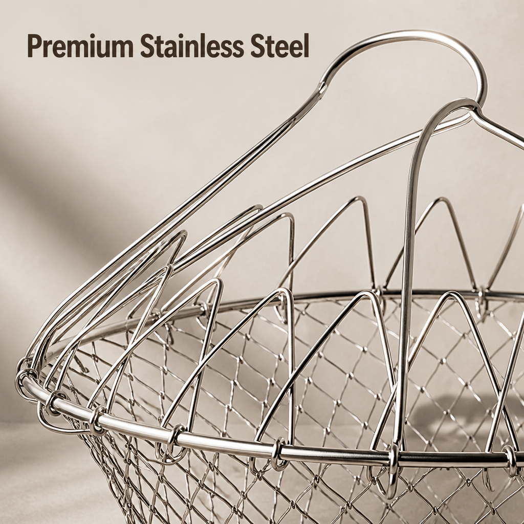 Stainless Steel Foldable Frying Basket