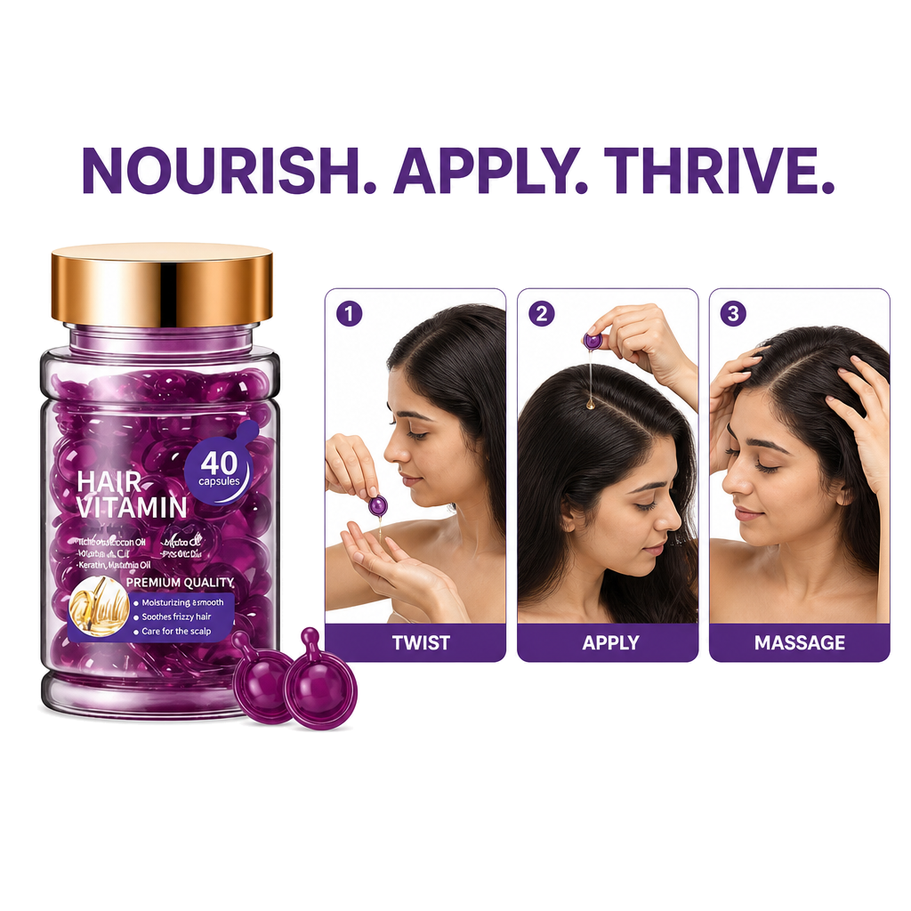 Premium Hair Vitamin Capsules (Pack Of 10 Pcs)