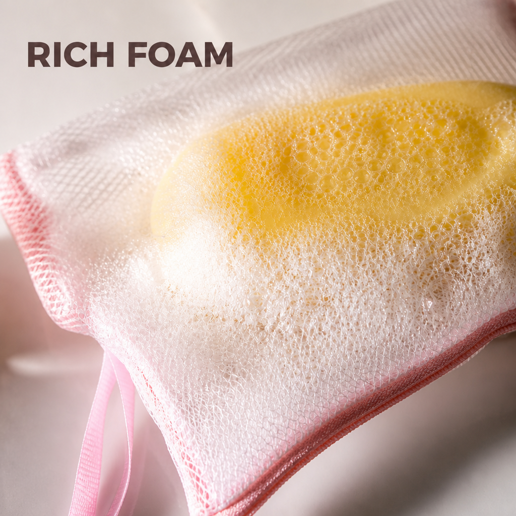 Bubble Foam Soap Net(Pack Of 4Pcs)
