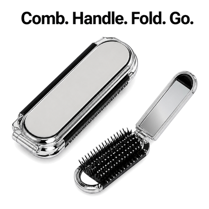 Mini Hair Brush With Mirror