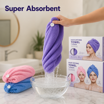 Microfiber Hair Drying Towel Turban