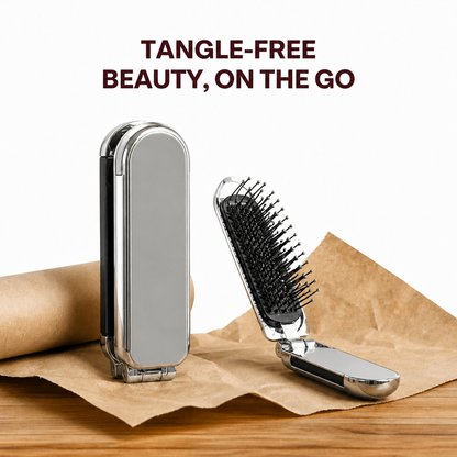 Mini Hair Brush With Mirror