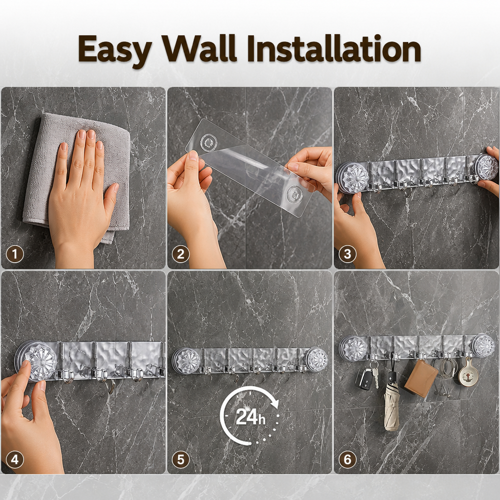 Wall-Mounted Suction Hook Rack(Buy 1 Get 1 Free)